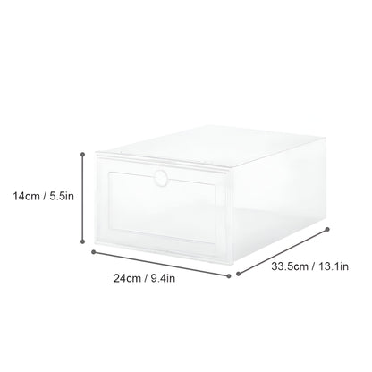 6 Pack Transparent Plastic Shoe Boxes