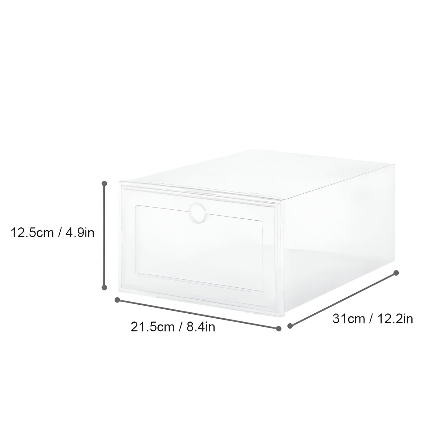 6 Pack Transparent Plastic Shoe Boxes